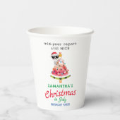 Kerstmis in Juli Ondeugend of Leuke Peuter Verjaar Papieren Bekers (Achterkant)