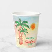 Kerstmis in juli, op naam van de douane papieren bekers (Achterkant)