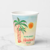 Kerstmis in juli, op naam van de douane papieren bekers (Voorkant)