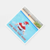 Kerstmis in juli op zondag of zomerpool servet (Hoek)