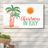 Kerstmis in juli Palm Trees Banner