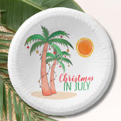 Kerstmis in juli Palm Trees Party Paper Bowls Papieren Kommen
