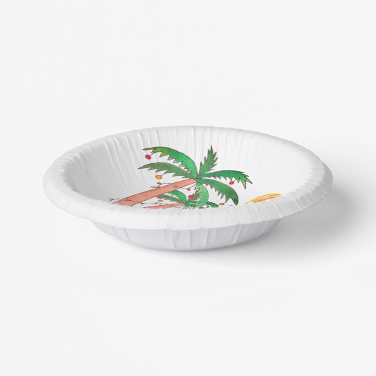 Kerstmis in juli Palm Trees Party Paper Bowls Papieren Kommen (Gebogen)