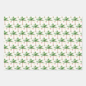 Kerstmis in juli palmboom, zomer Santa & Lines Inpakpapier Vel (Voorkant)