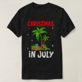 Kerstmis in juli palmboom - zomervakantie t-shirt (Design voorkant)