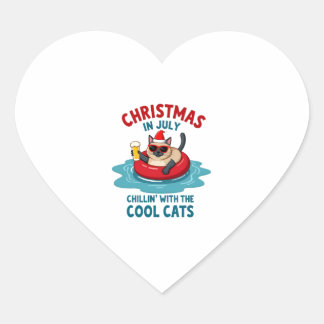 Kerstmis in juli papa mama chillen met de Sia Hart Sticker