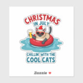 Kerstmis in juli papa mama chillen met de Sia Sticker (Vel)