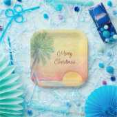 Kerstmis in Juli Party Tropisch Strand Kleurrijk Papieren Bordje (Feest)