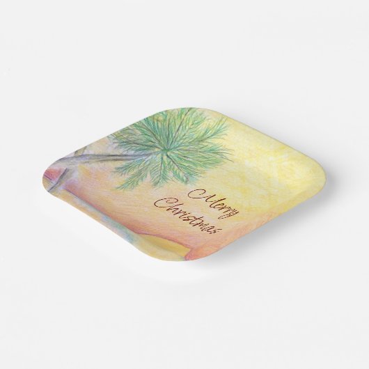 Kerstmis in Juli Party Tropisch Strand Kleurrijk Papieren Bordje (Gebogen)