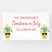 Kerstmis in juli Pineappel op maat Spandoek (Horizontaal)