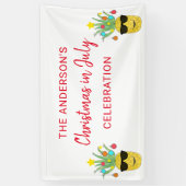 Kerstmis in juli Pineappel op maat Spandoek (Verticaal)