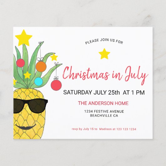 Kerstmis in juli Pineappel Party (Voorkant)