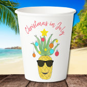 Kerstmis in juli Pineapple Tropical Holiday Papieren Bekers