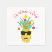 Kerstmis in juli Pineapple Tropical Holiday Servet (Voorkant)
