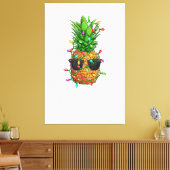 Kerstmis in juli Pineapple Xmas Summer Man W Canvas Afdruk (Insitu (Woonkamer))