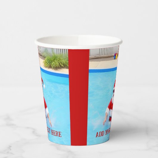 Kerstmis in juli Pool Party Papieren Bekers (Links)