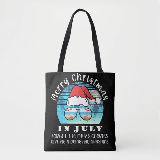 Kerstmis in juli Pool Party Santa Vacation Drink Tote Bag (Voorkant)