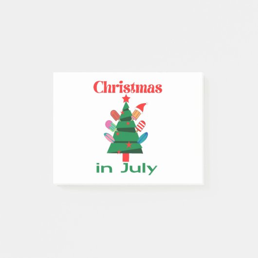 Kerstmis in juli post-it® notes (Voorkant)