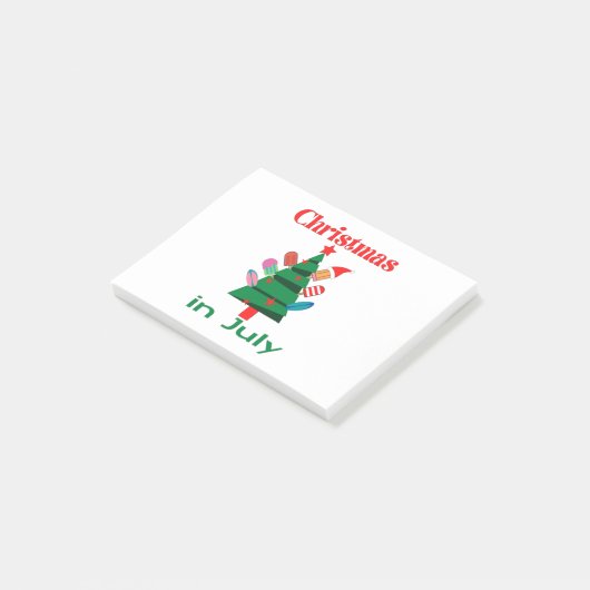 Kerstmis in juli post-it® notes (Schuin)