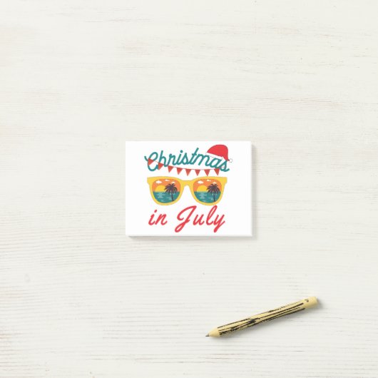 Kerstmis in juli post-it® notes (Op bureau)