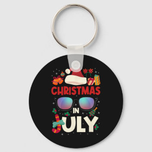Kerstmis in juli Prettig kerstfeest Zomer Grappig Sleutelhanger