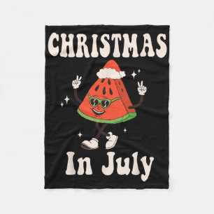 Kerstmis in juli Retro Watermeloen Kinderen Jongen Fleece Deken