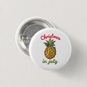 Kerstmis in juli ronde button 3,2 cm (Voorkant /achterkant)