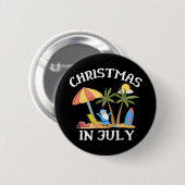 Kerstmis in juli ronde button 5,7 cm (Voorkant /achterkant)