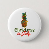 Kerstmis in juli ronde button 5,7 cm (Voorkant)