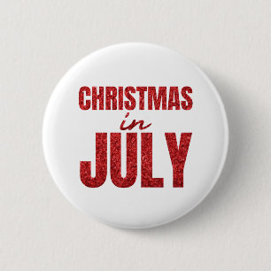 Kerstmis in juli ronde button 5,7 cm