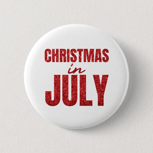 Kerstmis in juli ronde button 5,7 cm (Voorkant)