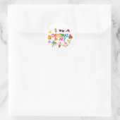 Kerstmis in juli ronde sticker (Tas)