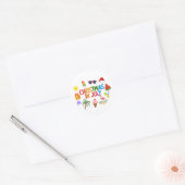Kerstmis in juli ronde sticker (Envelop)