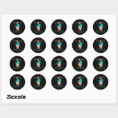 Kerstmis in juli ronde sticker (Vel)