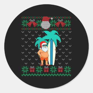 Kerstmis in juli ronde sticker