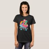 Kerstmis in juli roze flamingo Hawaiian Summer Ki T-shirt (Voorkant volledig)