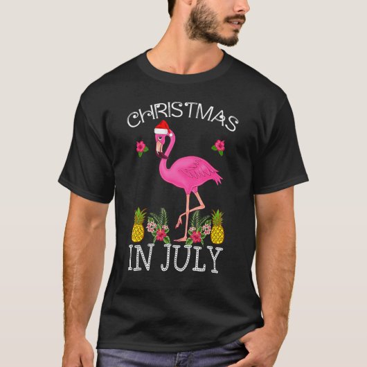 Kerstmis in juli s voor roze vrouwen t-shirt (Voorkant)