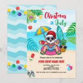 Kerstmis in juli Santa Beach Party Kind Adult Kaart (Voorkant / Achterkant)