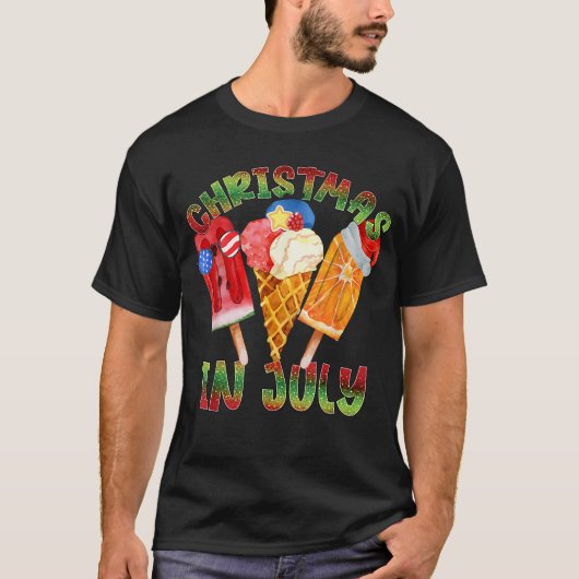 Kerstmis in juli Santa Beach zomer met kabouters T-shirt (Voorkant)