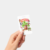 Kerstmis in juli Santa Beach Zomer T-Shir Badge (Handheld)