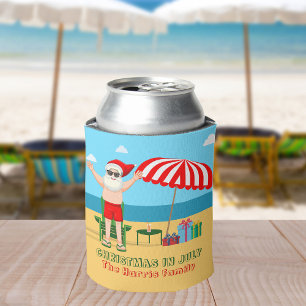Kerstmis in juli Santa Claus Beach Party Blikjeskoeler