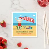 Kerstmis in juli Santa Claus Beach Party Servet (Insitu)