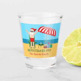 Kerstmis in juli Santa Claus Beach Party Shot Glas