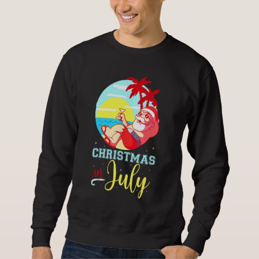 Kerstmis in juli Santa Claus Beach Watermelon Trui (Voorkant)