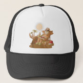 Kerstmis in juli santa claus hawaiian x-mas tropi trucker pet (Voorkant)