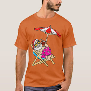 Kerstmis in juli Santa Cocktail Vacation Summer B T-shirt
