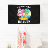 Kerstmis in juli Santa Flamingo Pool Summer Spandoek (Insitu)