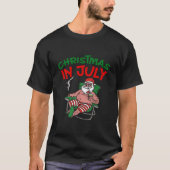 Kerstmis in juli Santa Funny Summer Vacation Beac T-shirt (Voorkant)
