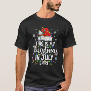 Kerstmis in juli Santa Hat Summer Beach Vacking T-shirt