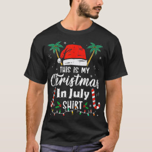 Kerstmis in juli Santa Hat Summer Beach Vacking T-shirt
